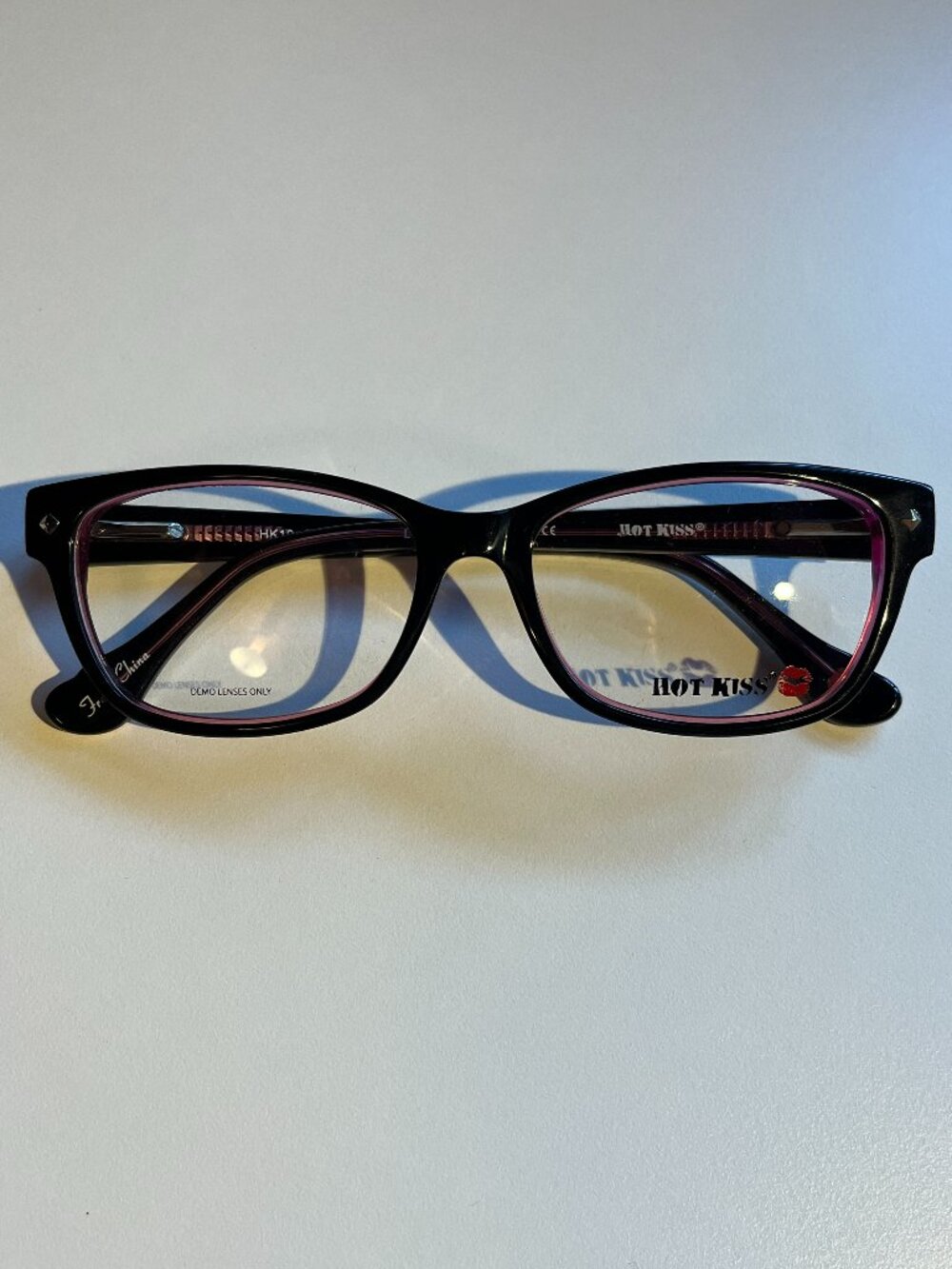 Hot Kiss HK10 Black Pink Leopard Print Cat Eye Eyeglass Frames 53-16-138